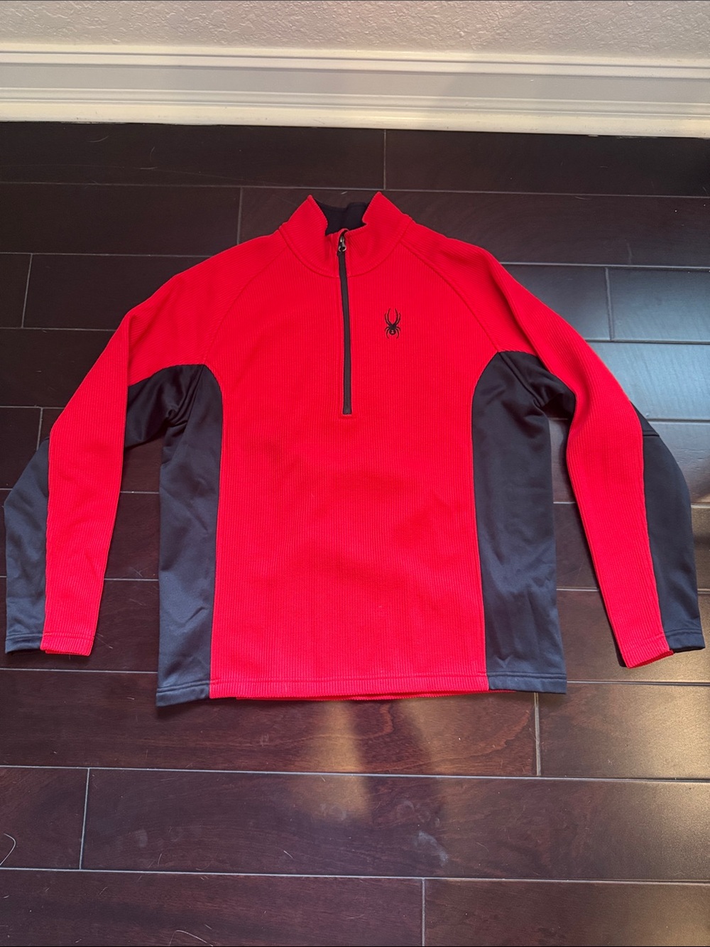 Men's Red and black  Quarter-Zip Performance Sweater